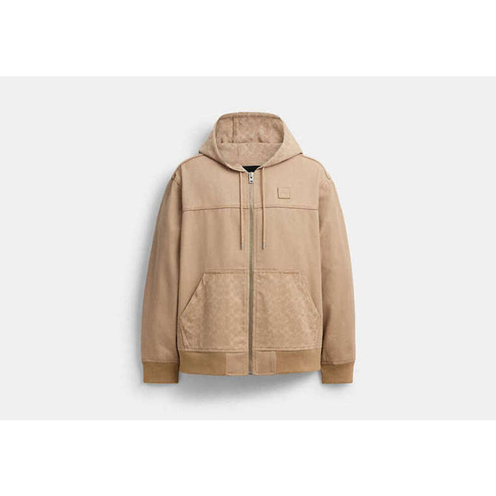 Coach Denim Hooded Zip Jacket